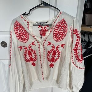 Zara embroidered shirt